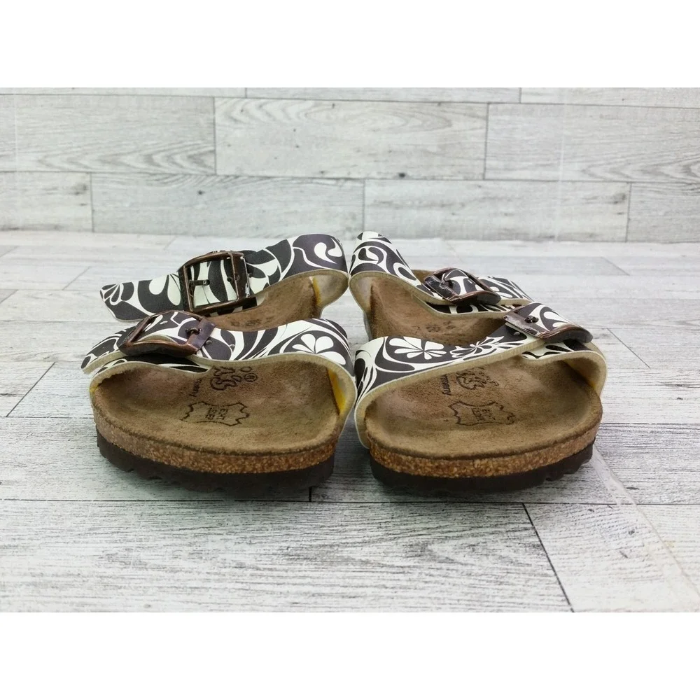 Birkenstock Girls‎ Salina Sandals Brown White Birkis Shoes Size EU 26 US 8 Kids